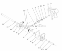Gear Case Assembly Diagram and Parts List for 28232 200000001-200999999 - 2000 Lawn Boy Snow Blower